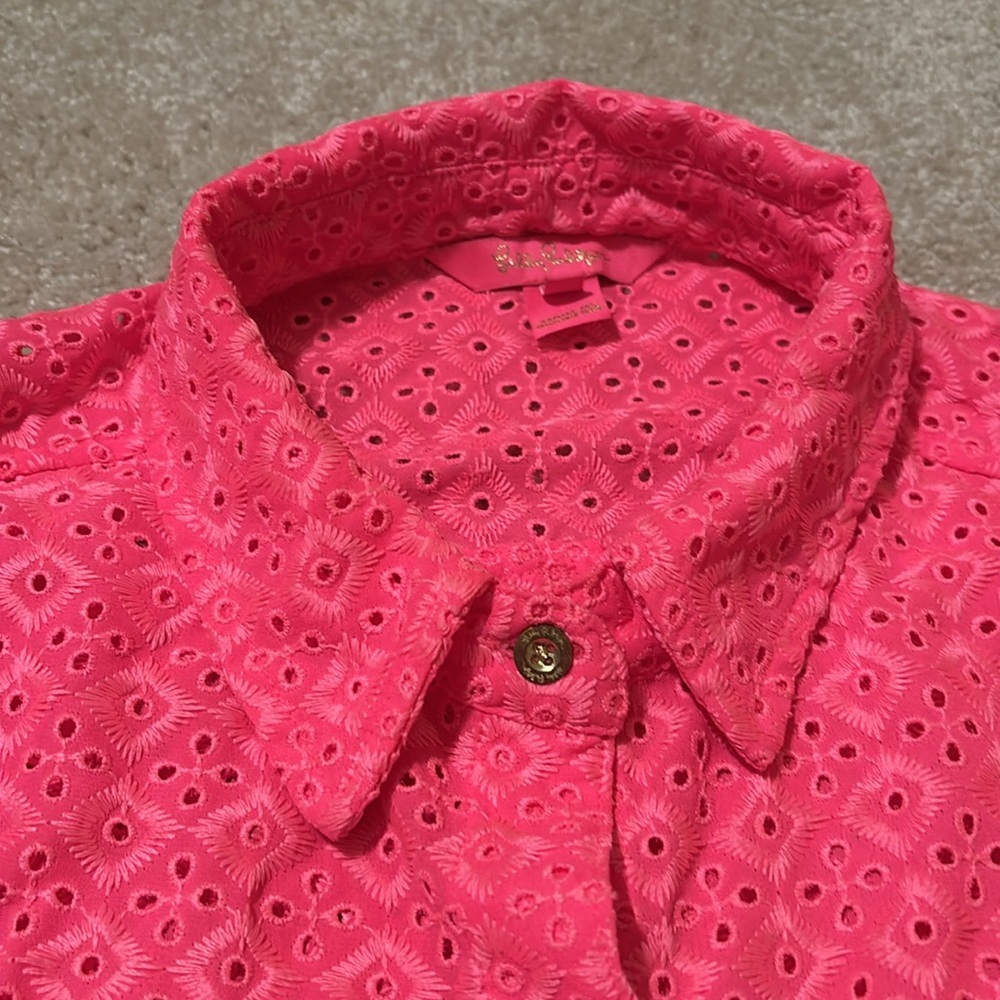 Pink Button-Up Blouse Lily Pulitzer - Picture 2 of 3
